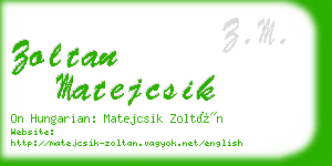 zoltan matejcsik business card